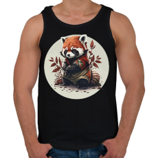 PRINTFASHION Vörös panda - Férfi atléta - Fekete