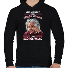 PRINTFASHION Vörös szalag?! - Férfi kapucnis pulóver - Fekete férfi pulóver, kardigán