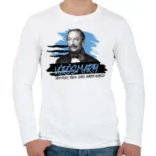 PRINTFASHION Vörösmarty Mihály - Nem félek - Férfi hosszú ujjú póló - Fehér férfi póló