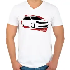 PRINTFASHION VW Dublife - Férfi V-nyakú póló - Fehér férfi póló