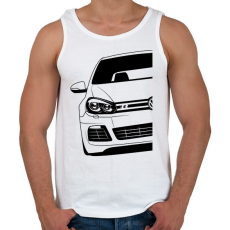 PRINTFASHION VW Golf - Férfi atléta - Fehér