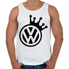 PRINTFASHION VW Király (fekete) - Férfi atléta - Fehér