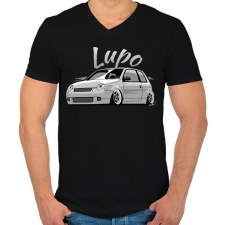 PRINTFASHION Vw Lupo - Férfi V-nyakú póló - Fekete férfi póló