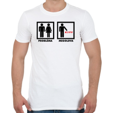 PRINTFASHION VW Problem Solved - Férfi póló - Fehér
