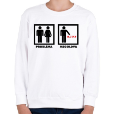 PRINTFASHION VW Problem Solved - Gyerek pulóver - Fehér