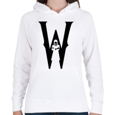 PRINTFASHION W black - Női kapucnis pulóver - Fehér
