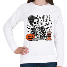 PRINTFASHION Waiting  for Halloween - Női pulóver - Fehér