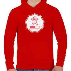 PRINTFASHION WAITING FOR MY COOKIES - Férfi kapucnis pulóver - Piros