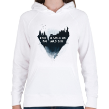 PRINTFASHION Walk on the wild side - Női kapucnis pulóver - Fehér női pulóver, kardigán