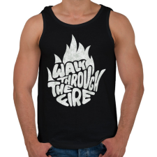 PRINTFASHION Walk through the fire - Férfi atléta - Fekete atléta, trikó
