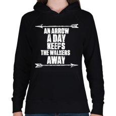 PRINTFASHION Walkers - Női kapucnis pulóver - Fekete