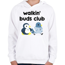 PRINTFASHION Walkin' buds - Gyerek kapucnis pulóver - Fehér gyerek pulóver, kardigán