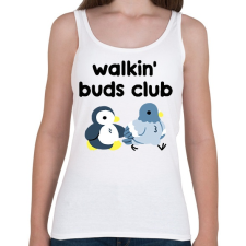 PRINTFASHION Walkin' buds - Női atléta - Fehér női trikó