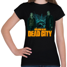 PRINTFASHION Walking Dead Dead city - Női póló - Fekete