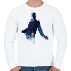 PRINTFASHION Walkmandead - Férfi pulóver - Fehér