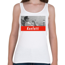 PRINTFASHION Wall street farkasai konfetti jelenet - Női atléta - Fehér női trikó