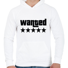 PRINTFASHION WANTED ★★★★★ (GTA) - Férfi kapucnis pulóver - Fehér