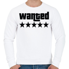 PRINTFASHION WANTED ★★★★★ (GTA) - Férfi pulóver - Fehér férfi pulóver, kardigán