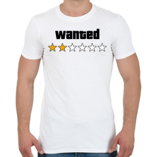 PRINTFASHION Wanted Level 2 - Férfi póló - Fehér