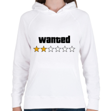 PRINTFASHION Wanted Level 2 - Női kapucnis pulóver - Fehér női pulóver, kardigán