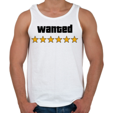 PRINTFASHION Wanted Level 6 - Férfi atléta - Fehér atléta, trikó