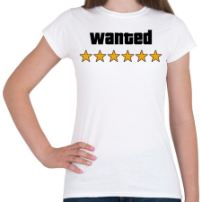 PRINTFASHION Wanted Level 6 - Női póló - Fehér női póló