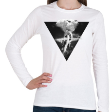 PRINTFASHION War godess - Női hosszú ujjú póló - Fehér