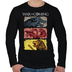 PRINTFASHION War is Coming - Férfi hosszú ujjú póló - Fekete