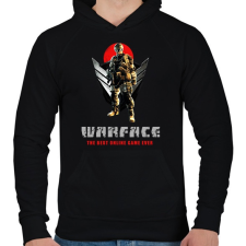 PRINTFASHION warface - Férfi kapucnis pulóver - Fekete férfi pulóver, kardigán