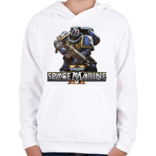 PRINTFASHION Warhammer 40000 - Gyerek kapucnis pulóver - Fehér gyerek pulóver, kardigán