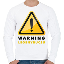 PRINTFASHION Warning legénybúcsú - Férfi pulóver - Fehér női pulóver, kardigán