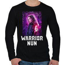 PRINTFASHION Warrior Nun - Férfi hosszú ujjú póló - Fekete férfi póló