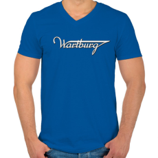 PRINTFASHION Wartburg Logó - Férfi V-nyakú póló - Királykék