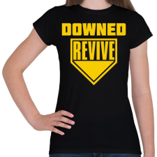 PRINTFASHION Warzone: Downed - Női póló - Fekete női póló