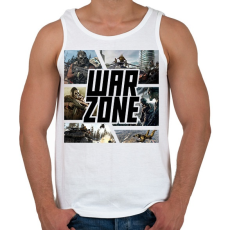 PRINTFASHION Warzone - Férfi atléta - Fehér