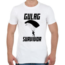 PRINTFASHION Warzone: Gulag Survivor - Férfi póló - Fehér férfi póló