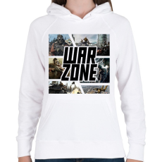 PRINTFASHION Warzone - Női kapucnis pulóver - Fehér