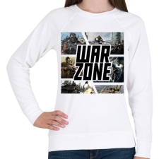PRINTFASHION Warzone - Női pulóver - Fehér női pulóver, kardigán