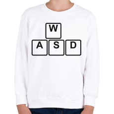 PRINTFASHION WASD - Gyerek pulóver - Fehér