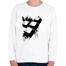 PRINTFASHION WASD - Gyerek pulóver - Fehér