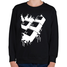 PRINTFASHION Wasd - Gyerek pulóver - Fekete gyerek póló