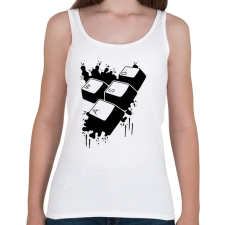 PRINTFASHION WASD - Női atléta - Fehér női trikó