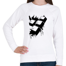 PRINTFASHION WASD - Női pulóver - Fehér női pulóver, kardigán