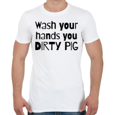 PRINTFASHION Wash your hands - Férfi póló - Fehér férfi póló
