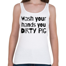 PRINTFASHION Wash your hands - Női atléta - Fehér