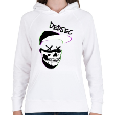 PRINTFASHION Watch Dogs: DEDSEC - Női kapucnis pulóver - Fehér női pulóver, kardigán