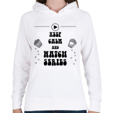 PRINTFASHION Watch series - Női kapucnis pulóver - Fehér