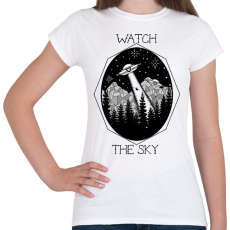 PRINTFASHION Watch the sky - Női póló - Fehér