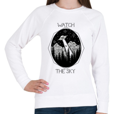 PRINTFASHION Watch the sky - Női pulóver - Fehér
