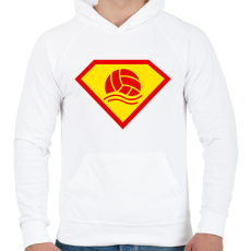 PRINTFASHION Water polo - Férfi kapucnis pulóver - Fehér